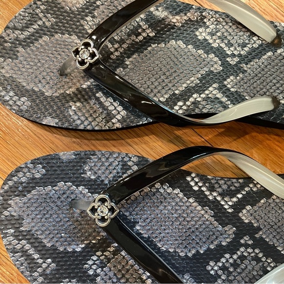 Brighton Black and Gray Snake Print Sandals. Women’s Size 9 - Picture 2 of 3